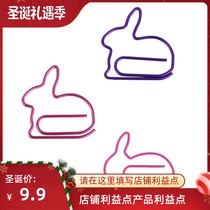 10PCs cute rabbit paper clips rabbit paper clips cute paper clips