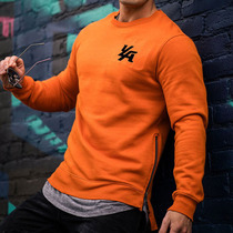 Muscle kangaroo brother autumn and winter plus velvet thick orange white black mens fitness loose clothes coach sports sweater