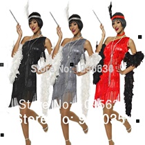 1920s Flapper Girl Costume Outfit Charleston Gangster Gatsby