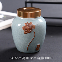 Gokiln Tea Leaf Jar Ceramic Purple Sand Tea Set Seal Store Canned Tea Leaf Jars tea Box Tea Box Tea Box