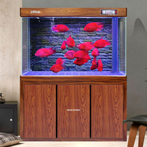 Minjiang medium and large smart glass fish tank aquarium living room household landing fish tank new Chinese bottom filter goldfish tank