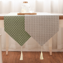 New Chinese Zen table flag modern simple coffee table tablecloth Nordic tea flag shoe cabinet cloth cover scarf long strip decorative fabric