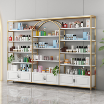 Shelf display rack multi-layer beauty salon cosmetics skin care products shelf display cabinet