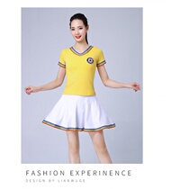 2021 new summer square dance clothing set cotton short sleeve aerobics sportswear large size dancing clothes women