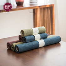 Shangfang Japanese-style tea mat table flag linen cloth waterproof tea mat Kung Fu tea tea ceremony accessories