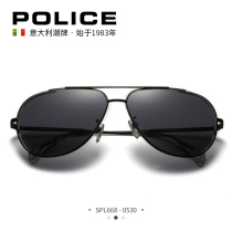 POLICE sunglasses metal frame hollow separation lens toad glasses Wei Daxun the same sunglasses SPL668K