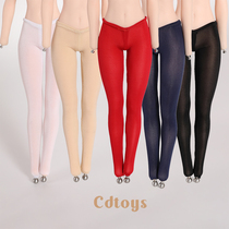Spot cdtoys cd003 1 6 soldiers clothes blue tbl rubber-coated womens plain body stretch tight leggings socks