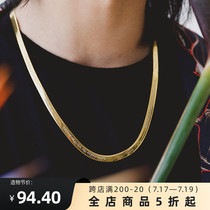 ROADLATIVE original trend titanium steel net red National tide jewelry Street hip hop couple necklace Men and women gifts