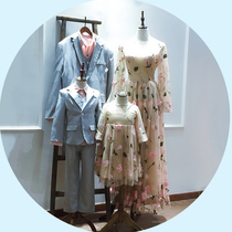 Full family Foo photo Photography dresses Dress Pro photography pro-son Mother-daughter Dress Family of Four Parent-child Photo Parenting