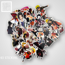 60 popular anime Naruto stickers cartoon suitcase stickers anime personality notebook suitcase stickers