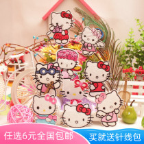 KT cat cartoon fashion baby clothes handmade subsidy T-shirt dress decoration cloth paste Hello Kity combination