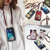 Mobile phone bag mobile phone bag shoulder bag key bag put a new one in the oblique shoulder bag change wallet mobile phone hanging neck bag