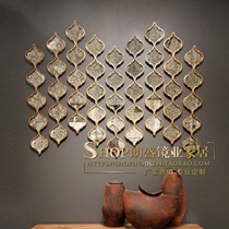 European-style wooden wall decoration combination wall hanging mirror creative wall decoration TV wall decoration sofa background custom-made