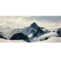 Tong Derecorded Cloud fog realistic cloth surface oil painting Living room bedroom Decorative Painting Collection Pure Hand Painting