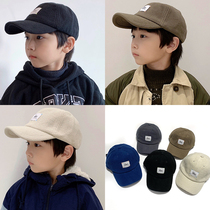 Childrens hat mens damp autumn winter style CUHK Duck Tongue Cap Boy Boy Han Version Shake Grain Suede Warm Hat Baseball Cap