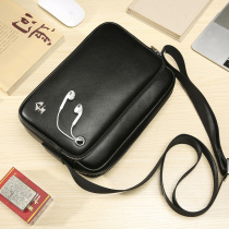 Genuine leather mens bag slanted satchel for mens leather casual little leather bag single shoulder bag mens bag small backpack mens damp side backpack man