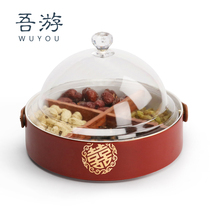 My Cruise Ceramic Dried Fruit Containing Box Wedding Candy Box Light Lavish Dried Fruit Cartridges Cover Home Zero Food Melon Seeds Dried Fruit Pan