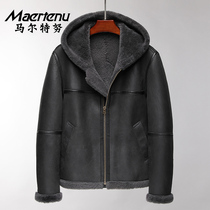 New hooded original ecological fur integrated men winter fur coat winter warm fur coat