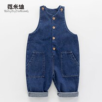 Baby pants female baby Princess foreign boy soft denim trousers fashion Mens baby jumpsuit