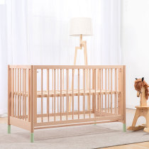 KIDDA baby bed splicing bed Solid wood bed Newborn baby multi-functional beech wood paint-free