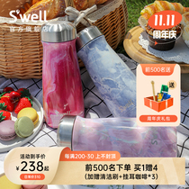 Swell traveler wide mouth Thermos cup cold water cup big belly cup tea cup creative personality 304 stainless steel cup