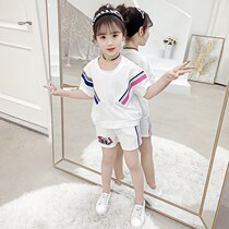 Girl suit 2022 Summer pure cotton short sleeve shorts Two sets loose CUHK Fashion Sport Suit Easy