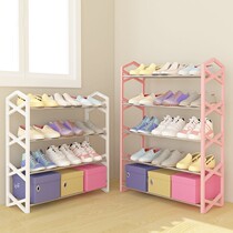 Dormitory shoe rack Dormitory female simple economical household multi-layer space-saving foldable door small multi-function