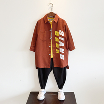 Korean version CUHK Childrens clothing 2020 boys casual jacket blouse for children Long sleeves shirt Chauded boy windjersey New