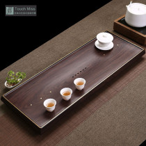 Touch Miss Ebony tea tray household tea tray whole solid wood tea table creative kung fu tea set simple tray