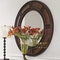 Model room living room decorative mirror American classical art background wall creative porch custom dinner side mirror