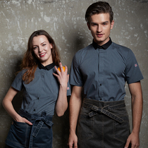 Waiter work clothes Long sleeve Hotel hotel work clothes uniform Western restaurant catering coffee shop work clothes short sleeve