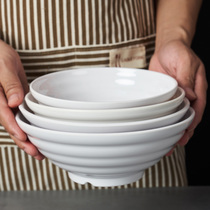 Top Lattice Imitation Porcelain Noodle Bowl Commercial Noodle Bowl ANTI-FALL MELAMINE RESIN CUTLERY CUTLERY HOT BOWL BREAKFAST SOUP BOWL PLASTIC BOWL