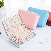 Jewelry box female portable Princess European style Korean earrings small simple earrings earring studs jewelry storage box