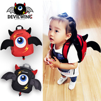 Korean DEVILWING little devil schoolbag boys and girls kindergarten baby anti-lost backpack 1-3 years old tide