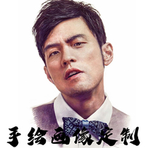 Hand-painted sketch portrait Custom avatar generation painting color lead painting Real person photo change hand painting Portrait Painting Character portrait