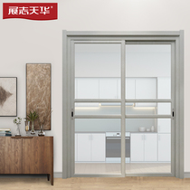 Zhanzhi Tianhua wooden door glass sliding door kitchen sliding door bedroom titanium magnesium alloy interior door CL-009B