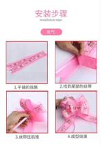 Happy word decoration flower wedding car wedding supplies wedding room sticker living room car sticker flower ribbon wedding arrangement pull