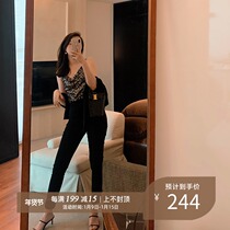 lowey commuter just need to thin trim leg shape wash cotton straight tube high waist trousers