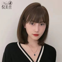 Wig Women Short Real Hair Full Real Human Hair Net Red Fashion Reduced Age Suitable for Round Face Bobo Head Bald Full Hair Cover