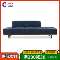 JSM American country leather art chaise longue villa bedroom balcony study leisure lazy sofa reclining chair beauty couch