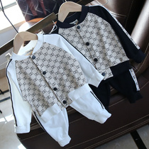 2022 spring baby suit boys sports jacket pants two-piece set children spring and autumn set 1169