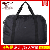 Seven Wolves Luggage Bag Men Travel Bag Large Capacity Huge Luggage Bags Hand Travel Tours Foldable Light Women