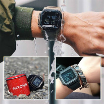 Nixon Watch Nixon Sports Waterproof Square Mens Digital Watch A1180-001-00