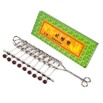 Nine Serial Puzzle Toy Wooden Beads 9 Serial Traditional Classical Intelligence Unlock Toy Solution Ring Unbuttoned