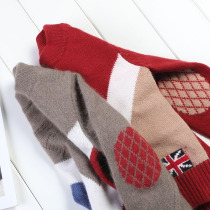 Autumn and winter boys sweater new childrens cashmere sweater mens baby round neck pullover sweater children knitted base shirt