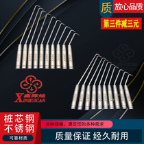 Tie hook steel bar tie wire hook pile core steel stainless steel tie hook thread Hua Xin Hui can support custom lettering