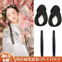 Ancient costume wig Hanfu ancient style hair bag flower thousand bone corn beard one card wild sideburns cos suit hair bun