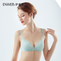 Evis new single-layer thin mesh bra sexy eyelash lace underwear women big chest small