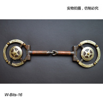  Western-style carved flower mouth armature Horse chew mouth Armature Horse title iron Western Giant Harness Firm()