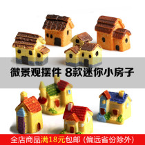 Succulent moss micro-landscape decoration small ornaments mini villas small houses ecological bottle DIY materials